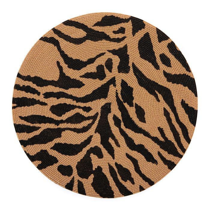 15" Round Mod Animal Print Placemat