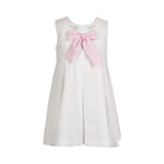 Embroidery Pink Bow Dress