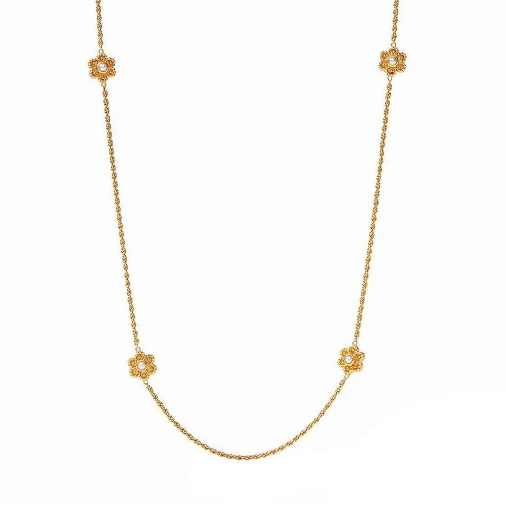 Julie Vos Colette Pearl Station Necklace