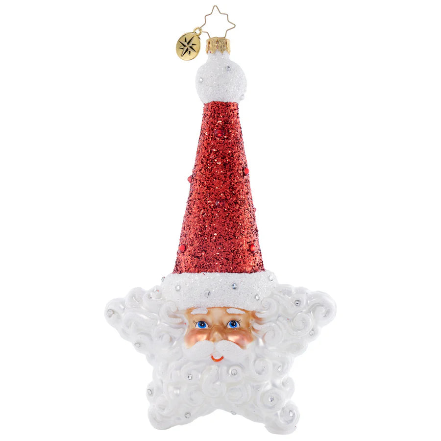 Santa Star Ornament