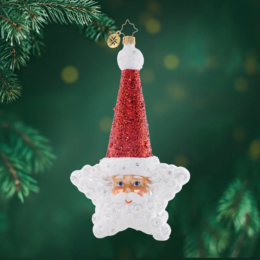 Santa Star Ornament