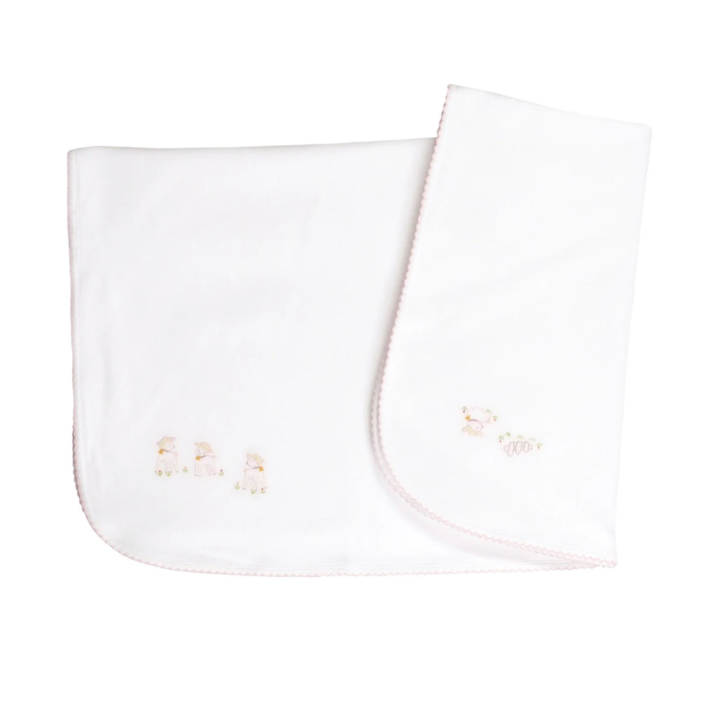 Lamb Baby Blanket Pink