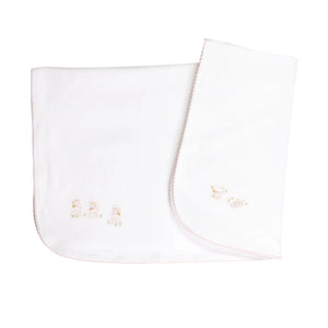 Lamb Baby Blanket Pink