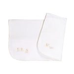 Lamb Embroidery Baby Blanket Cream