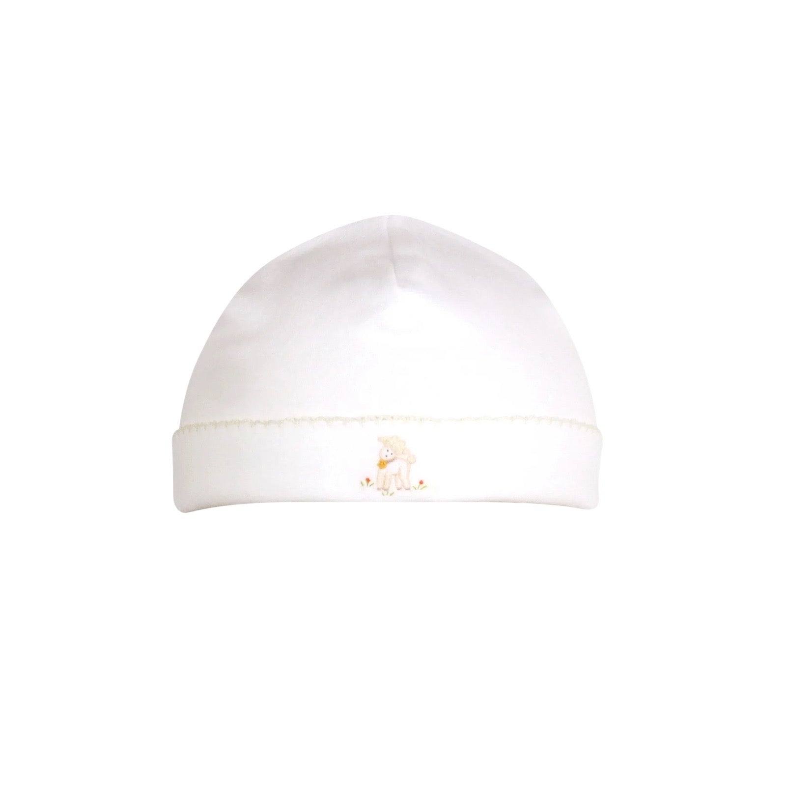 Lamb Embroidery Baby Cap