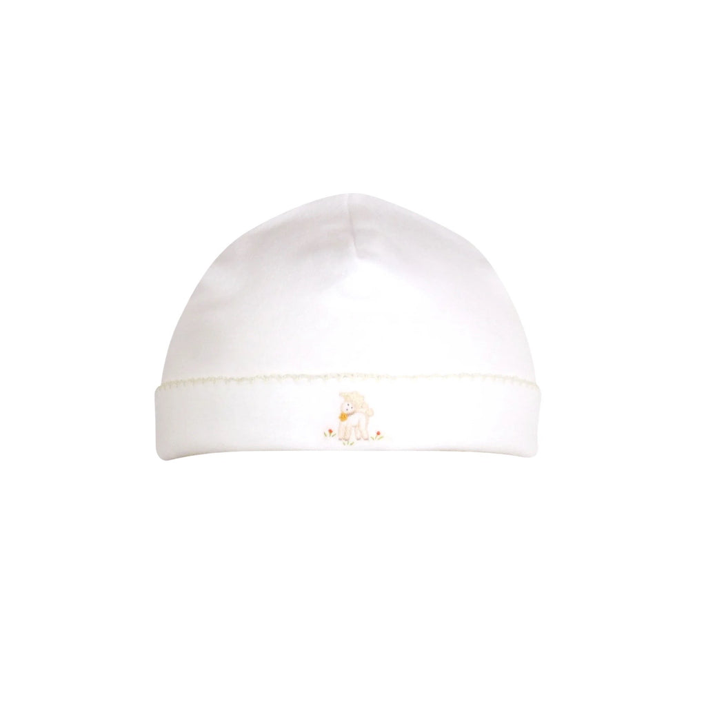 Lamb Embroidery Baby Cap